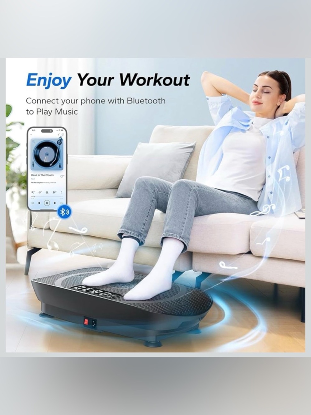 (NEW) Curved Vibration Plate / Fitness Machine w/ remote and Bluetooth - Picture 5 of 10